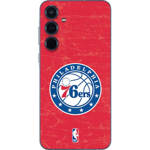 NBA Philadelphia 76ers Distressed Galaxy A36 5G Skin